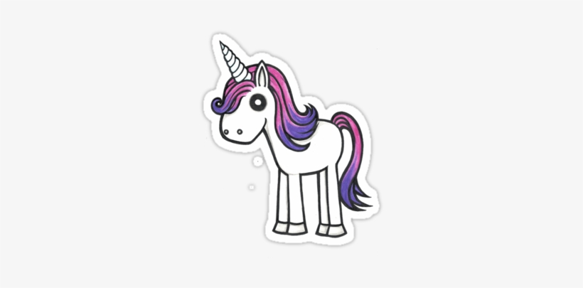 Overly Cute Unicorn Sticker - Magical Creatures Cartoon, transparent png #944569