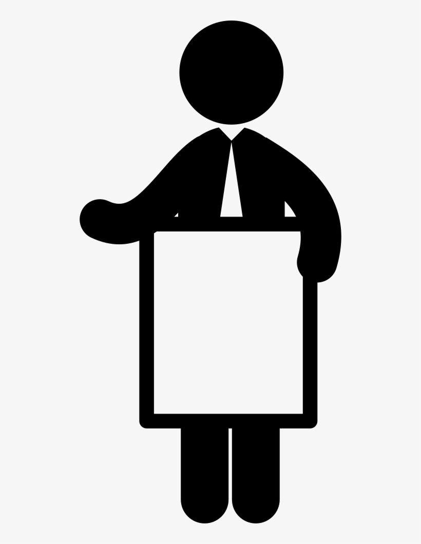 Businessman Holding Blank Billboard Comments - Empresario Png, transparent png #944839