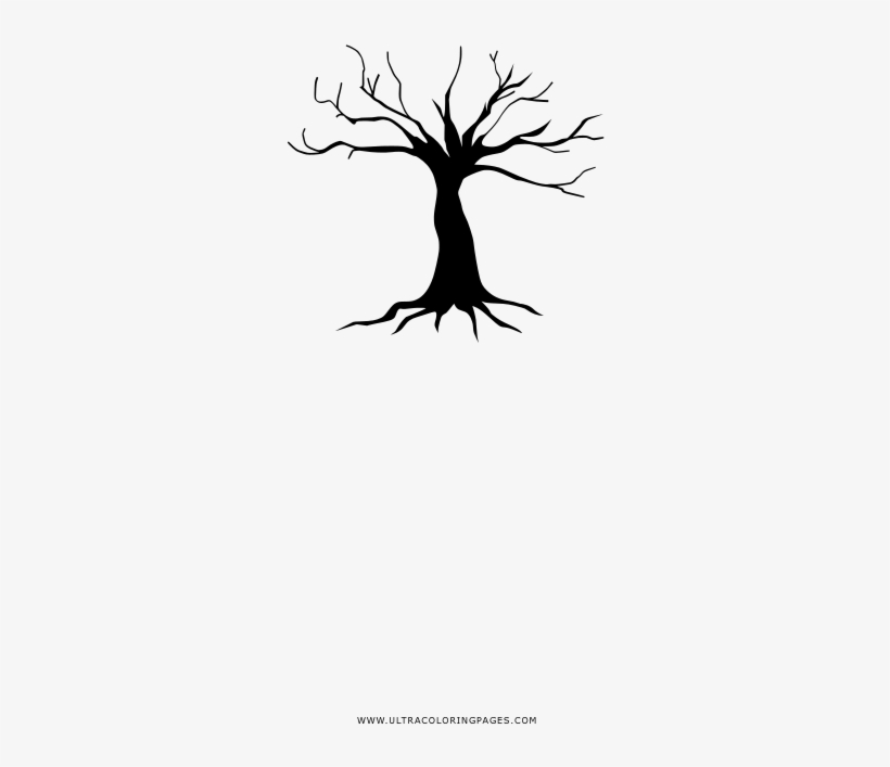 Old Tree Coloring Page - Silhouette, transparent png #945683