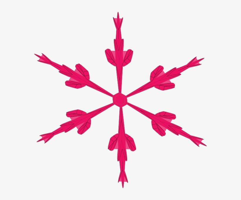 Skinny Pink Snowflake Clip Art - Paper Flower Center Svg, transparent png #945858