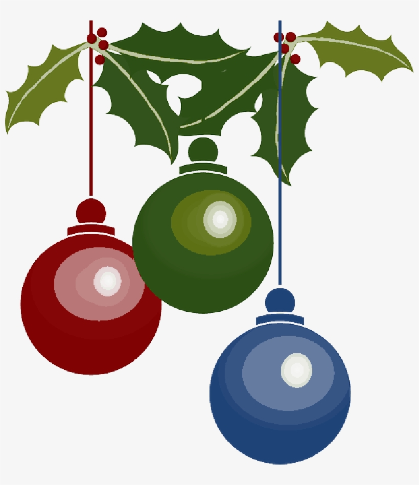 Decorations, Holly, Free, Color, Christmas, Balls, - Holidays Clip Art, transparent png #946181