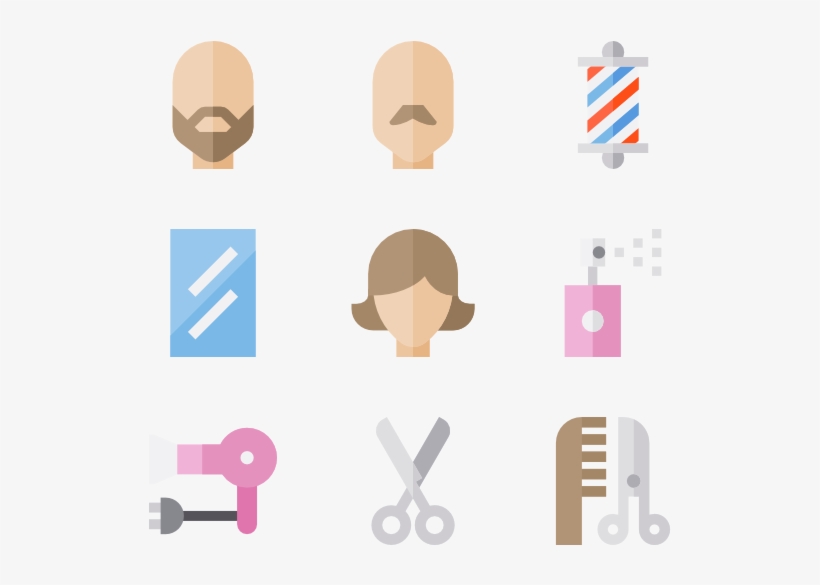 Clip Art Free Download Hairstyle Icons Free Hairdressing - Hairstyle Icon, transparent png #946207