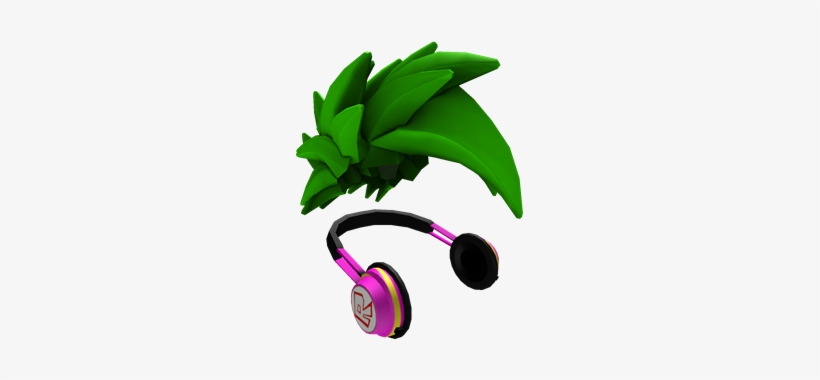 Green Swoosh And Headphones - Green Swoosh Roblox, transparent png #946228