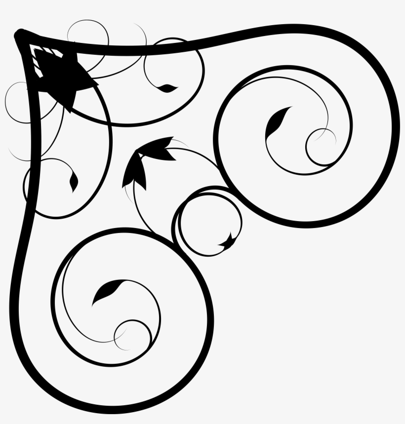Flourish Clipart Png - Corner Flourish Clipart, transparent png #946431