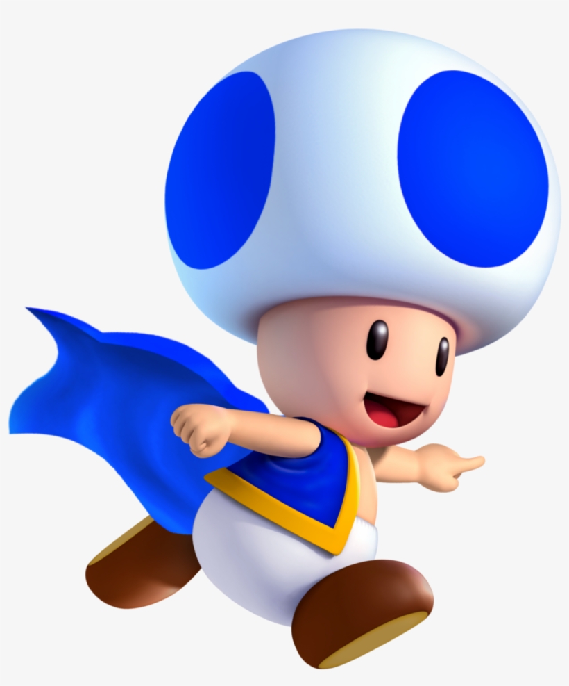 Mushroom Clipart Mario Toad - Mario Kart Blue Toad, transparent png #946611