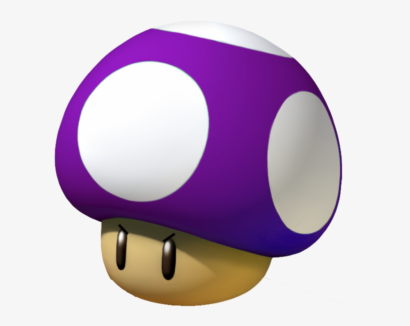Purple Mario Mushroom - Mario Bros Purple Mushroom, transparent png #946683