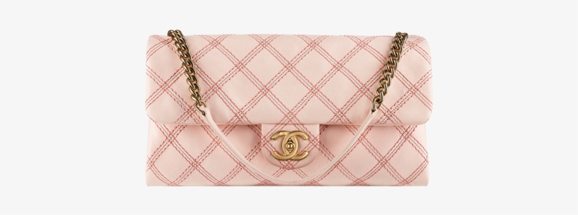 Chanel Pink Irridescent Stitch Flap Bag - Pink Chanel Bag Png, transparent png #947004