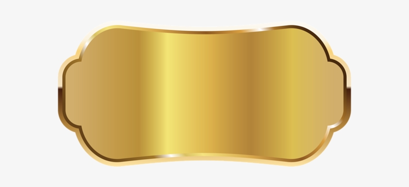 Golden Label Png Clipart Image - Name Plates Clipart, transparent png #947434