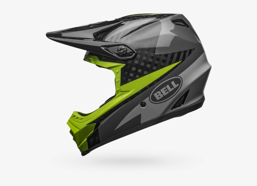 Bell Full-9 Mountain Bike Full Face Helmet, Gloss Smoke/green, - Bell Helmets Full 9, transparent png #947631