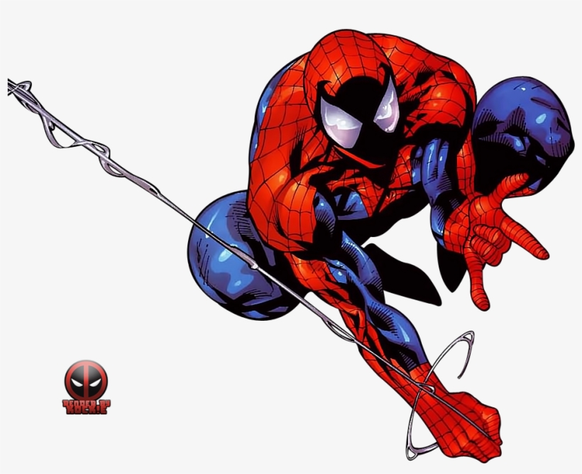 Spiderman Comic Png - Spiderman Web Slinging Png, transparent png #948155