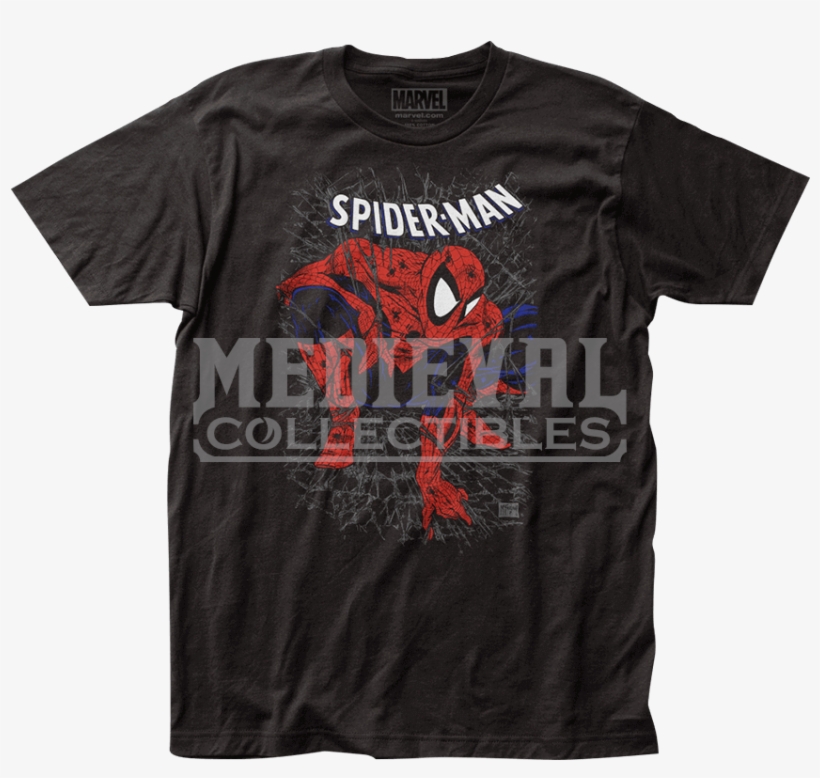 Spider Man Tangled Web T Shirt - Birth Movies Death T Shirt, transparent png #948486