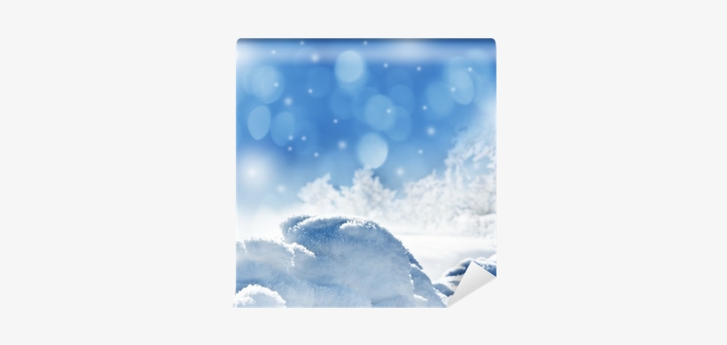 Winter Background With Snow Texture Close Up Wall Mural - Snow, transparent png #948526