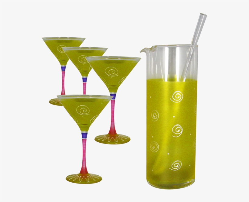 Peruvian Splendor Yellow Martini Bundle - Golden Hill Studio Martini Glasses Hand Painted Rl, transparent png #948814