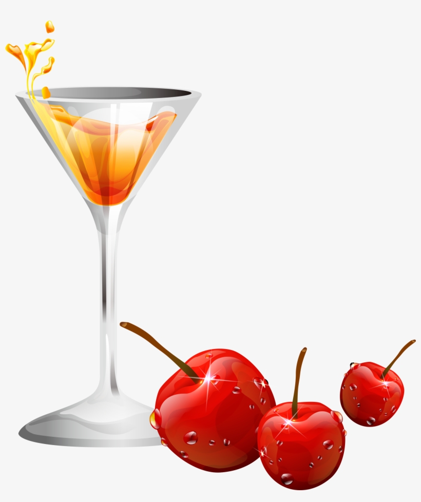 Png Free Download Cocktail Drawing Cosmopolitan - Copa De Vino De Cereza, transparent png #948944