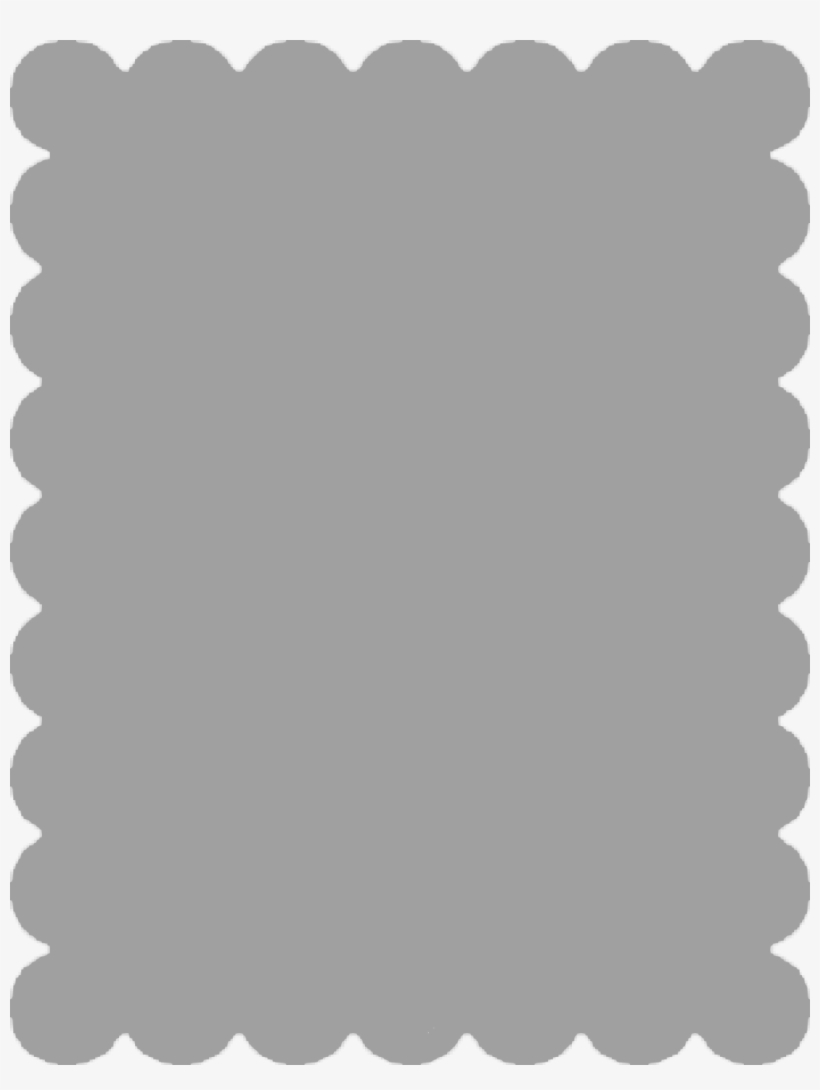 Scallop Border Png - Scalloped Edge Rectangle Template, transparent png #949159