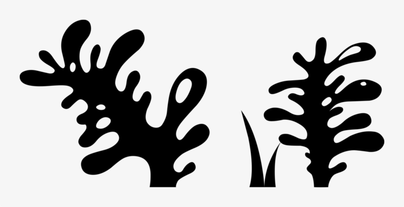Silhouette Seaweed Plants Drawing - Sea Plants Vector Png, transparent png #949293