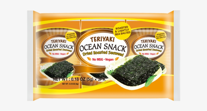 Ocean Snack Dried Roasted Seaweed Teriyaki - Ocean Snacks Seaweed, transparent png #949341