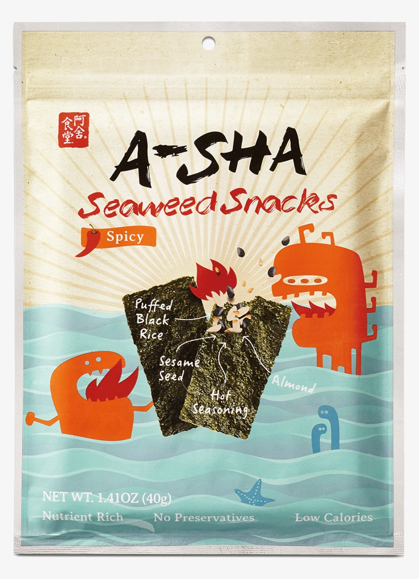 Spicy Flavor - Sha Seaweed Snacks, transparent png #949413