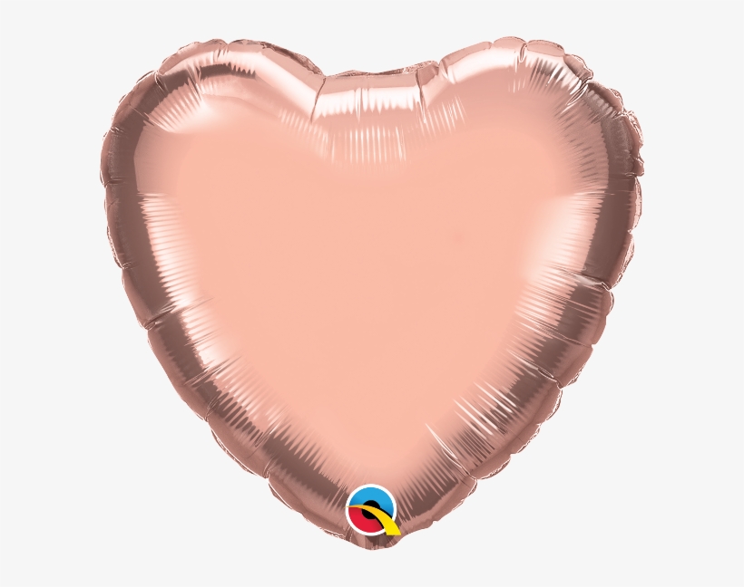 Rose Gold Heart Shaped 18'' Foil Decorator Balloon - Balloon, transparent png #9400059