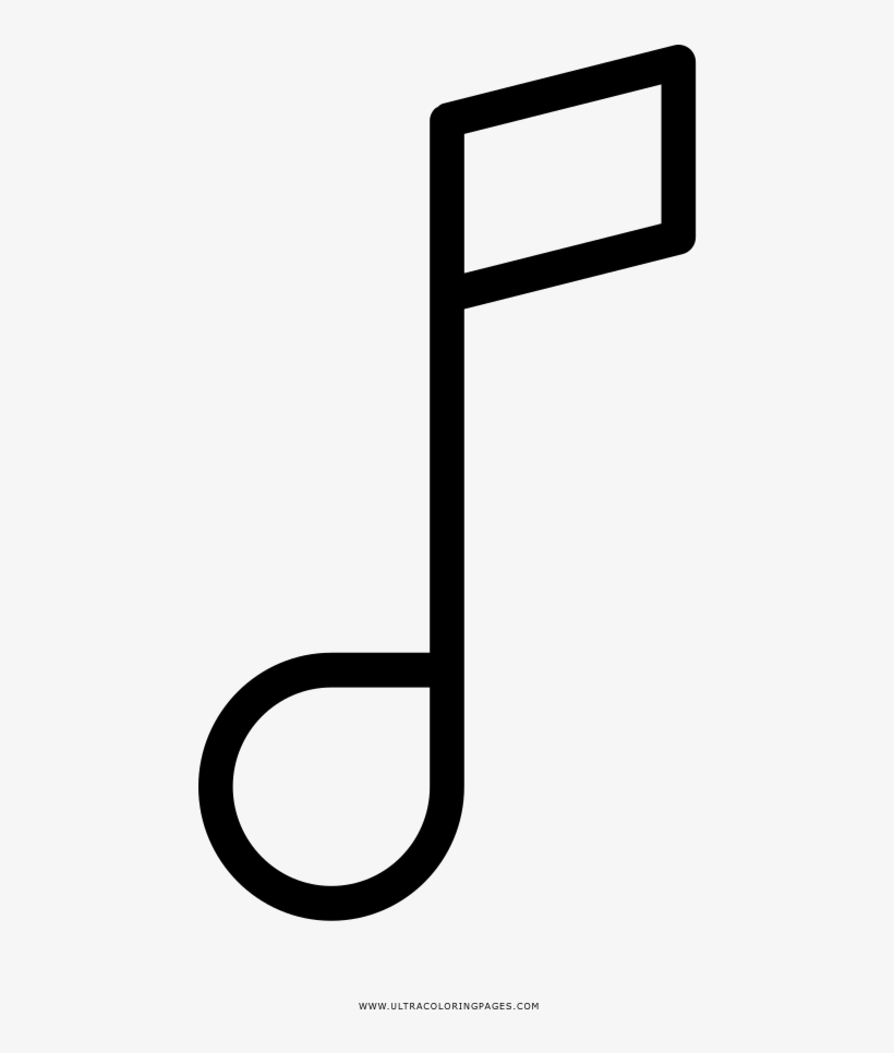 Nota-musical Página Para Colorear, transparent png #9400378