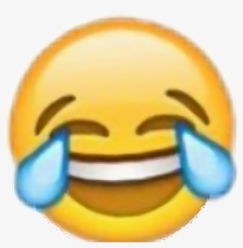 Haha Sticker - Crying While Laughing Emoji Png, transparent png #9401679