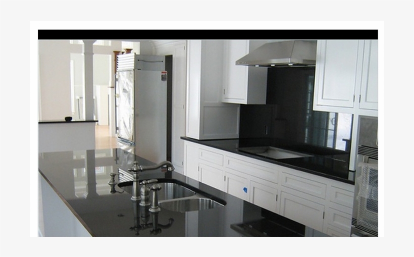 Telephone Black Granite Kitchencounter Top Inch - White Cabinets With Dark Granite, transparent png #9401793