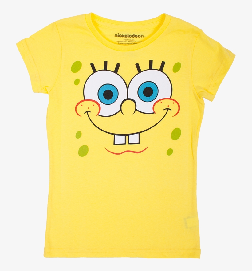 Spongebob Squarepants Girls Big Face Tee Yellow - Once You See You Can T Unsee, transparent png #9401796