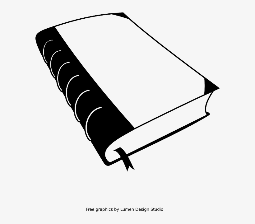 Black And White Library Books Svg Closed - Book Clip Art, transparent png #9403662