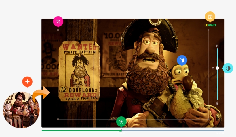 Adjust Video Effect, Add Image Or Text As Watermark - Pirates Bands Of Misfits Pirate Captain, transparent png #9403785