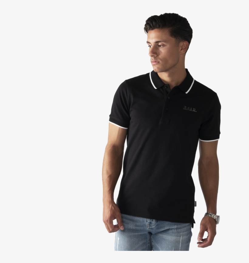 Brand Metal Logo Polo Shirt Black Lifestyle - Polo Shirt, transparent png #9404324