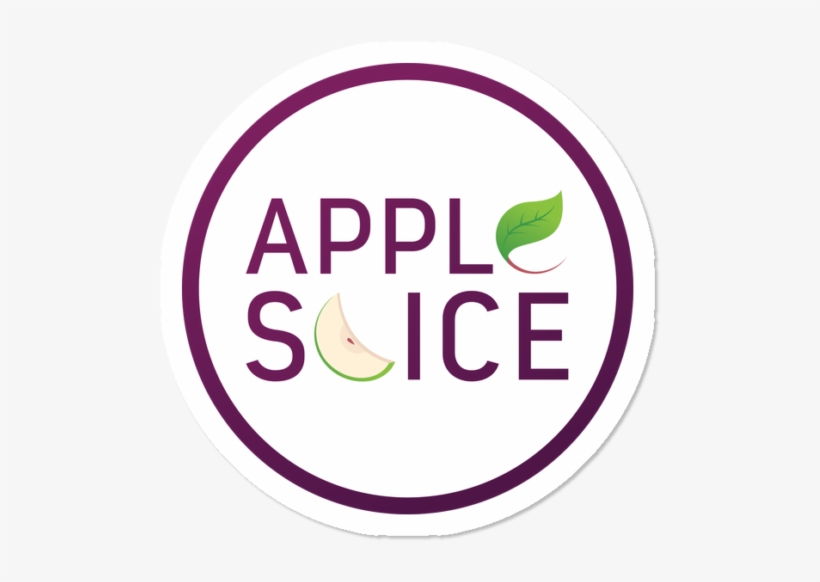 Apple Slice Circle Logo Sticker - Circle, transparent png #9404683