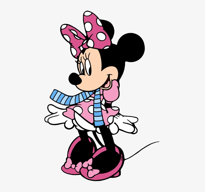 Christmas Baby Mickey Mouse Christmas Coloring Pages,disney - Clip Art Minnie Mouse Winter Png, transparent png #9406295