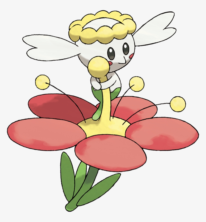 Pokemon Flabebe-red Is A Fictional Character Of Humans - Pokemon Flabebe Evolution, transparent png #9406494
