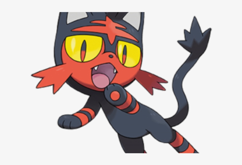 Pokemon Clipart Red Orange - Pokemon Litten, transparent png #9406500