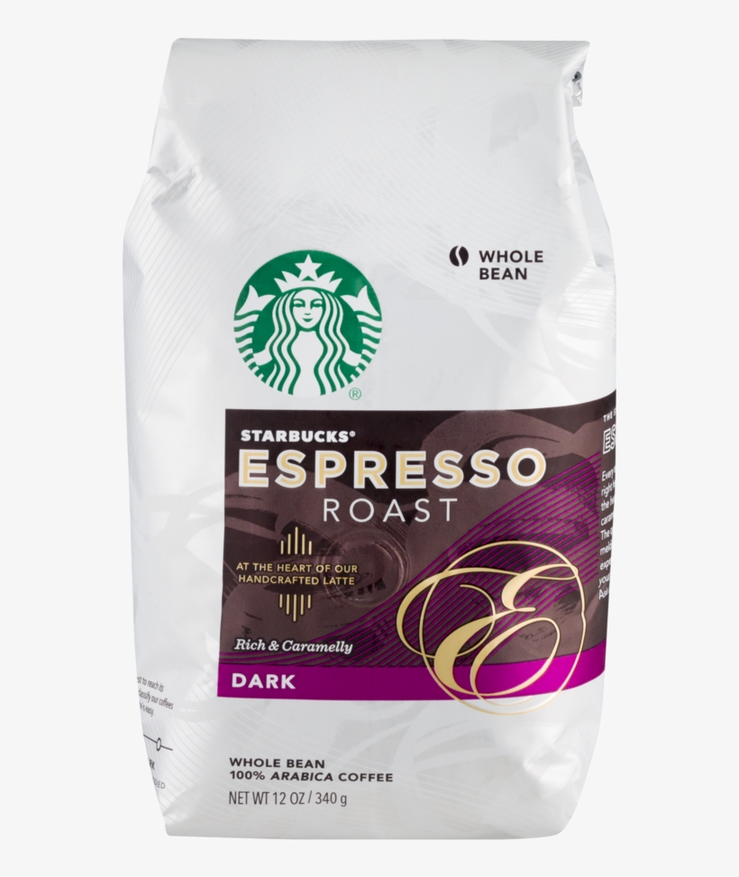 Starbucks Whole Bean Dark Espresso Roast Coffee, 12 - Starbucks Espresso Whole Bean, transparent png #9406653