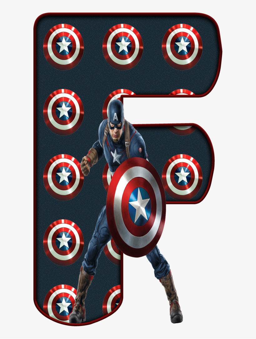✿‿de Alfabeto Decorativo Fede, Avengers, - Alfabeto Capitão America Png, transparent png #9407070