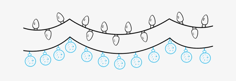 How To Draw Christmas Lights, transparent png #9407423