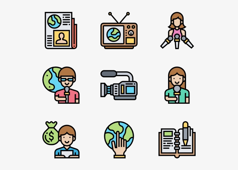 Journalist - Human Icon Color Png, transparent png #9407945