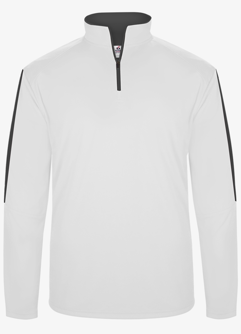 4106 Badger Sport Sideline 1/4 Zip - Long-sleeved T-shirt, transparent png #9408135