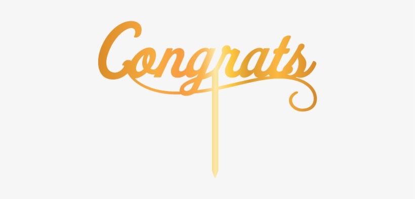 Acrylic Congrats Cake Topper - Hangar 1 Vodka, transparent png #9409174