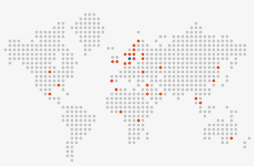 We Have Our Office In Kungälv, North Of Gothenburg - World Map Dotted Png, transparent png #9409207
