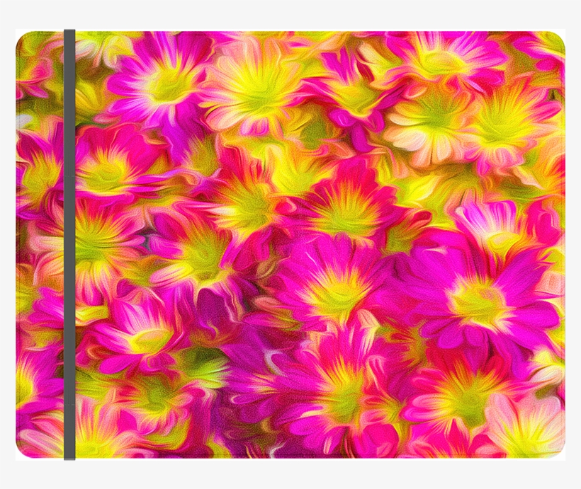 Notepad Folio Wallet With Floral Swirly Pattern - African Daisy, transparent png #9409335