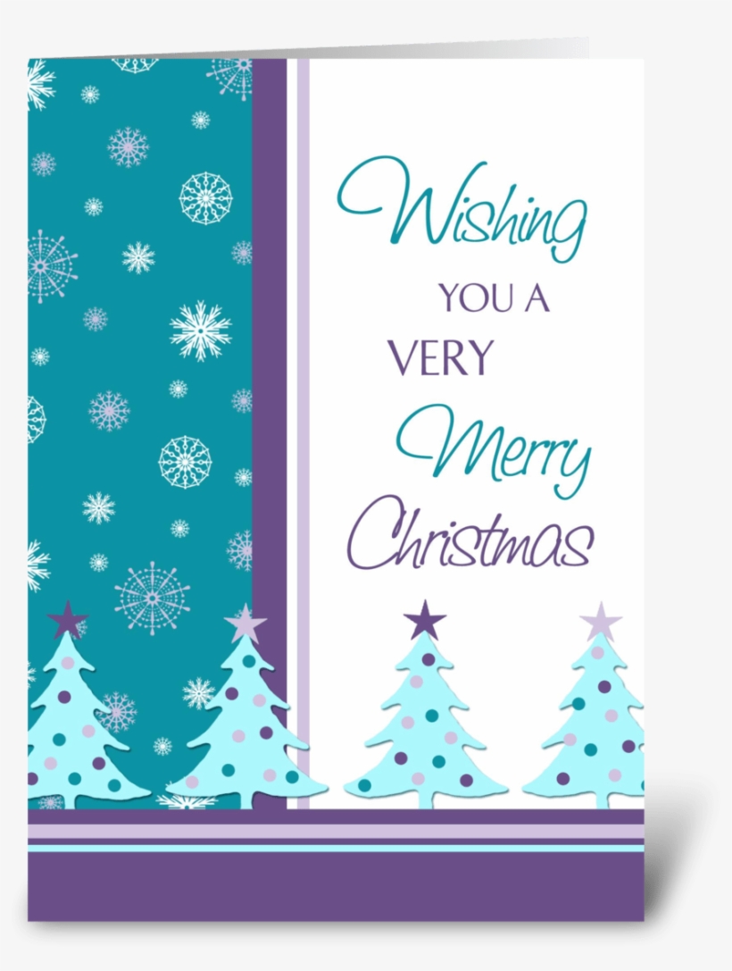 Merry Christmas Snowflakes And Trees - Christmas Card For A Favorite Teacher, transparent png #9411182