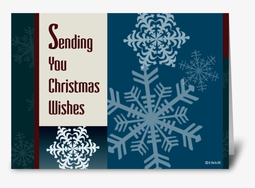 Graphic Snowflakes Christmas Card Greeting Card - 2010 Ywho Winter Serenade, transparent png #9411221