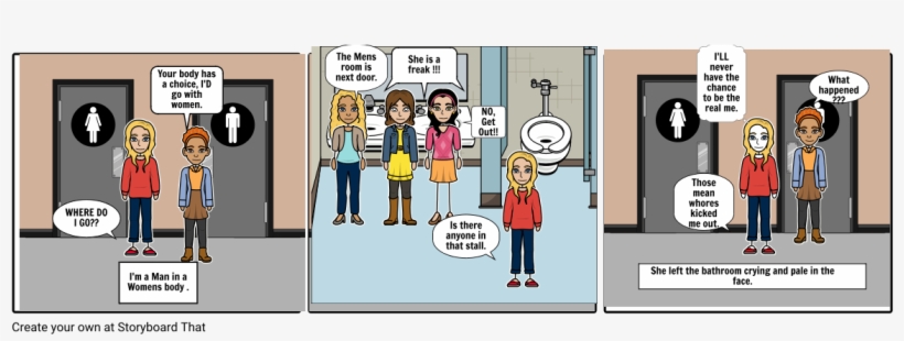 Unwanted Genders I The Wrong Bathroom - Wrong Bathroom Cartoon, transparent png #9411551