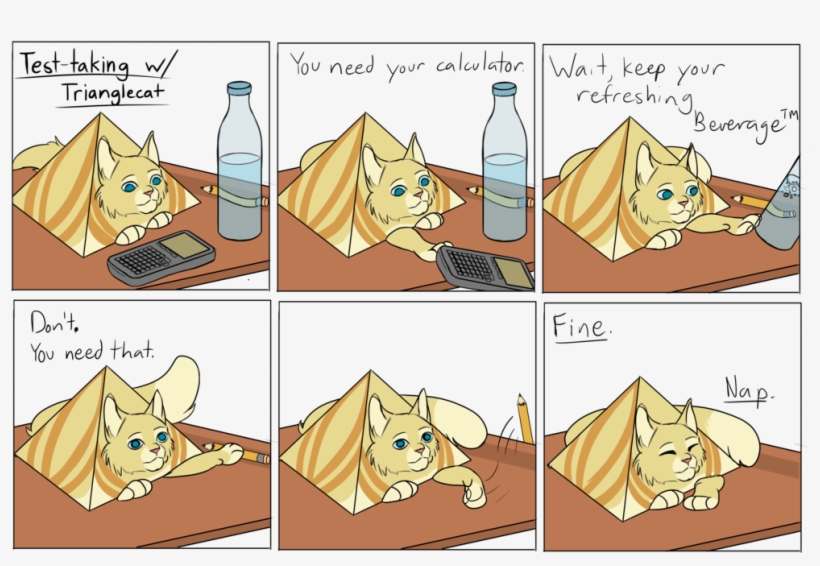 Trianglecat Comic 6 - Taking A Test Comic, transparent png #9411637