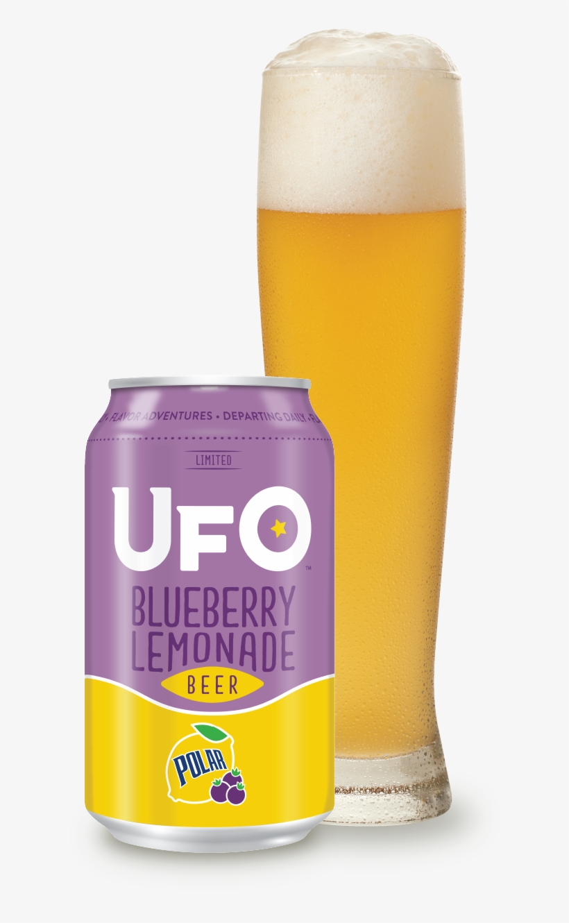 Ufo Polar Blueberry Lemonade Can & Glass, Pdf - Wheat Beer, transparent png #9412811