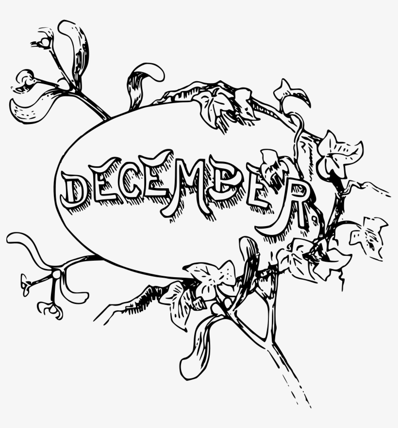 Medium Image - December Month Drawing, transparent png #9415468