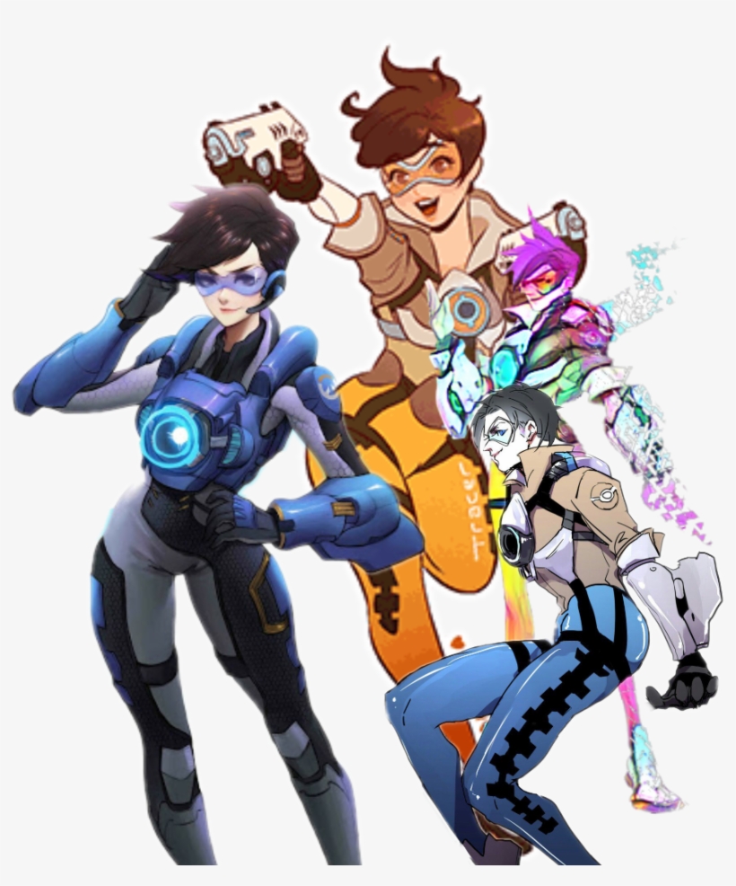 Overwatch Sticker - Tracer Overwatch Art, transparent png #9416754