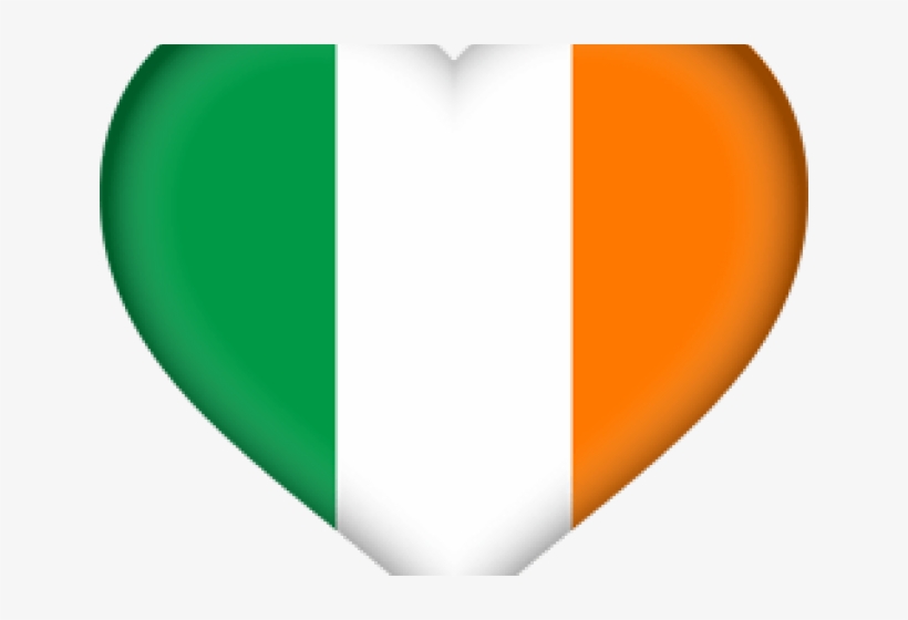 Irish Flag Clipart - Ireland Flag Heart Png, transparent png #9418363